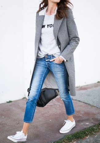 Welche niedrige Sneakers mit blauer Jeans zu tragen – 258 Damen Outfits