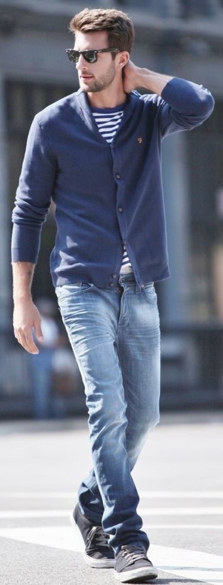 Welche Turnschuhe mit blauer Jeans zu tragen – 2000+ Herren Outfits