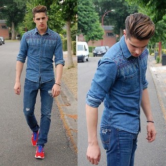 Welche Turnschuhe mit blauer Jeans zu tragen – 2000+ Herren Outfits