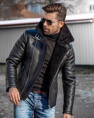 Welche Rollkragenpullover mit blauer Jeans zu tragen – 882+ Herren Outfits
