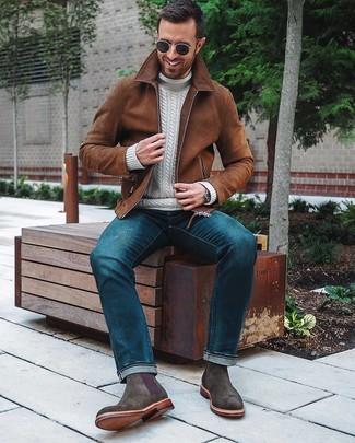 Welche Rollkragenpullover mit blauer Jeans zu tragen – 882+ Herren Outfits