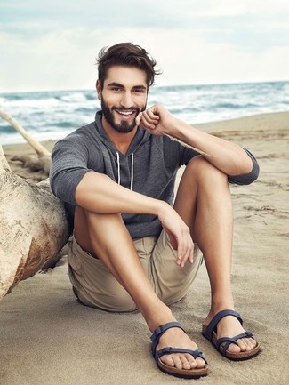 Blaue Ledersandalen kombinieren – 26 Herren Outfits