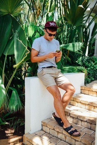 Blaue Ledersandalen kombinieren – 26 Herren Outfits