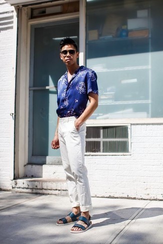 Blaue Ledersandalen kombinieren – 26 Herren Outfits