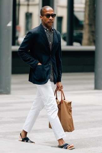 Blaue Ledersandalen kombinieren – 26 Herren Outfits