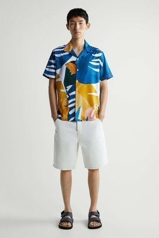 Blaue Ledersandalen kombinieren – 26 Herren Outfits
