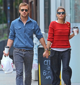 Welche Jeans mit blauen Langarmhemdes zu tragen – 956+ Herren Outfits
