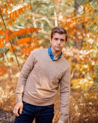 Welche Jeans mit blauen Langarmhemdes zu tragen – 956+ Herren Outfits