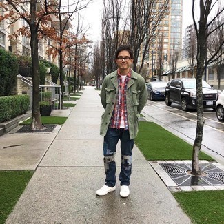 Blaue Hose mit Flicken kombinieren – 39 Herren Outfits warm Wetter