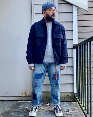 Blaue Hose mit Flicken kombinieren – 39 Herren Outfits warm Wetter