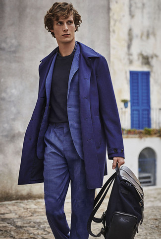 Blauen Anzug mit Schottenmuster kombinieren – 123 Herren Outfits