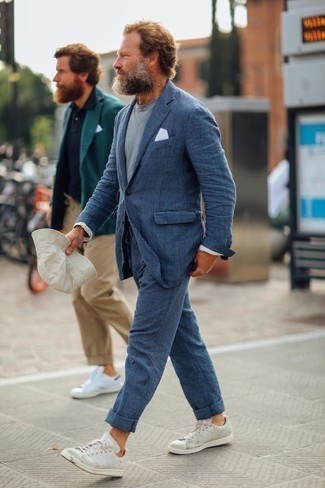 Blauen Anzug mit Schottenmuster kombinieren – 123 Herren Outfits