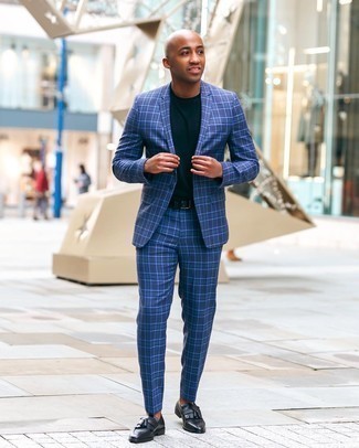 Blauen Anzug mit Schottenmuster kombinieren – 123 Herren Outfits