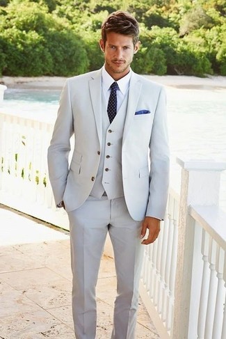 Blaues Einstecktuch kombinieren – 1712+ Herren Outfits