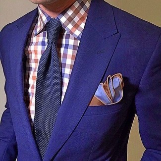 Blaues Einstecktuch kombinieren – 1712+ Herren Outfits