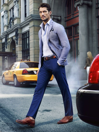 Blauen gepunkteten Schal kombinieren – 85 Herren Outfits