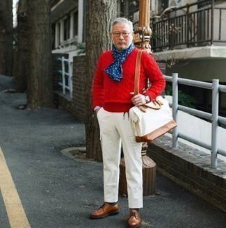 Blauen gepunkteten Schal kombinieren – 85 Herren Outfits