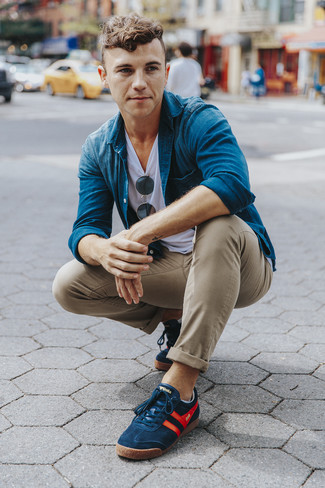 Blaue Schuhe kombinieren – 2000+ Herren Outfits
