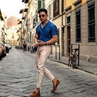 Blaues Kurzarmhemd kombinieren – 1057+ Herren Outfits