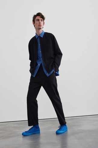 Blaues Kurzarmhemd kombinieren – 1057+ Herren Outfits