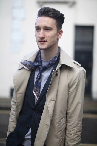 Blauen Seideschal kombinieren – 83 Herren Outfits