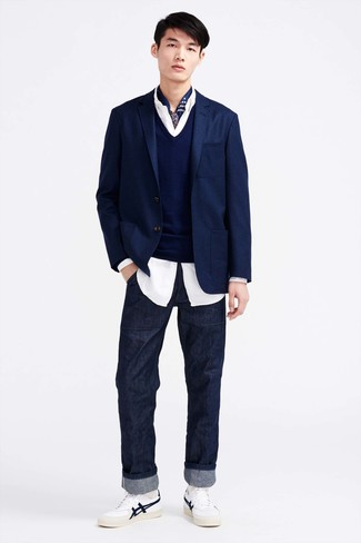 Blauen Seideschal kombinieren – 83 Herren Outfits