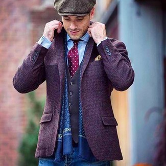 Blauen Seideschal kombinieren – 83 Herren Outfits