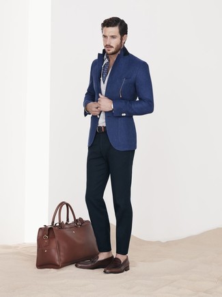 Blauen Seideschal kombinieren – 83 Herren Outfits