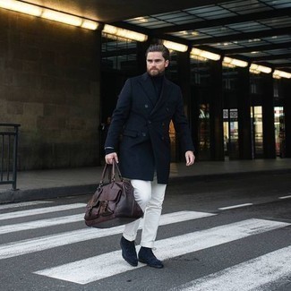 Blaue Wildlederfreizeitstiefel kombinieren – 32 Herren Outfits