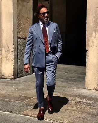 50 Jährige: Blauen Anzug kombinieren – 206 Herren Outfits