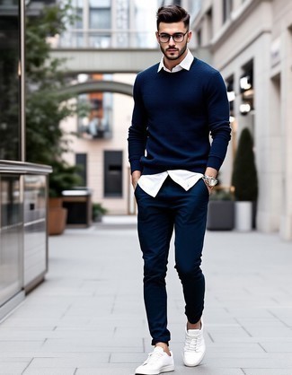 Blauen Pullover kombinieren – 1419+ Frühling Herren Outfits