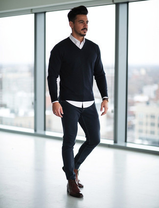 Blauen Pullover kombinieren – 1419+ Frühling Herren Outfits
