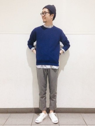 Blauen Pullover kombinieren – 1419+ Frühling Herren Outfits