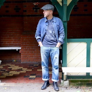 Blauen Pullover kombinieren – 1419+ Frühling Herren Outfits