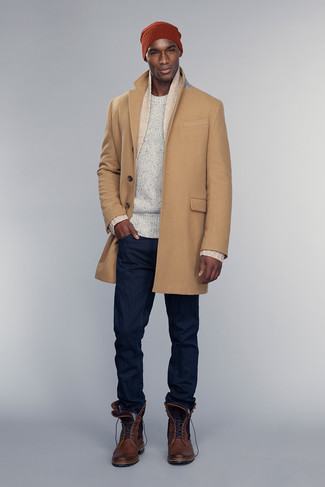 Welche Jeans mit brauner Brogue Stiefel zu tragen – 142 Herren Outfits