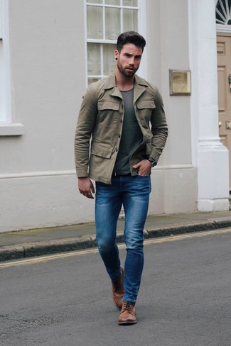 Welche Jeans mit brauner Brogue Stiefel zu tragen – 142 Herren Outfits
