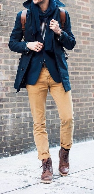 Welche Chinohosen mit brauner Freizeitstiefel zu tragen – 817+ Herren Outfits