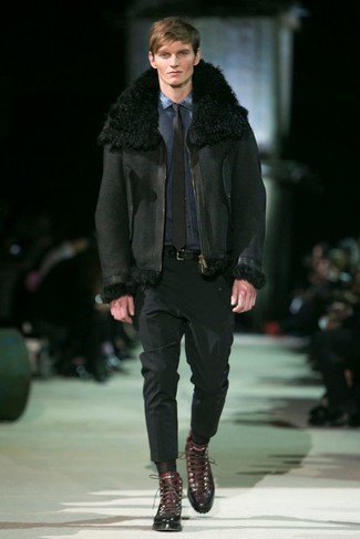 Welche Lammfelljacken mit brauner Freizeitstiefel zu tragen – 58 Herren Outfits
