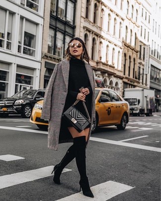 Braunen Mantel mit Karomuster kombinieren – 15 Damen Outfits