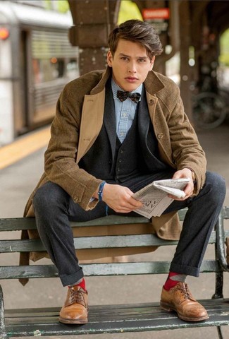 Braunen Mantel mit Karomuster kombinieren – 29 Herren Outfits