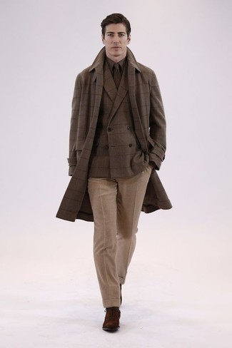 Braunen Mantel mit Karomuster kombinieren – 29 Herren Outfits