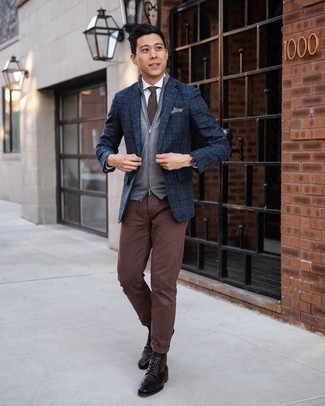 Welche Pullover mit einem Reißverschluß mit brauner Chinohose zu tragen – 27 Herren Outfits