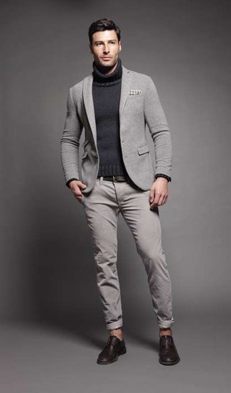 Welche Rollkragenpullover mit brauner Derby Schuhe zu tragen – 182 Herren Outfits
