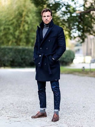 Welche Rollkragenpullover mit brauner Derby Schuhe zu tragen – 182 Herren Outfits