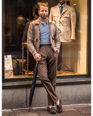 Welche Shirtjacken mit brauner Anzughose zu tragen – 43 Herren Outfits
