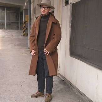 Braunen Düffelmantel kombinieren – 37 Herren Outfits