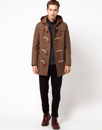 Braunen Düffelmantel kombinieren – 37 Herren Outfits
