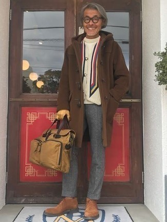 Braunen Düffelmantel kombinieren – 37 Herren Outfits