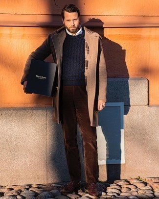 Braunen Düffelmantel kombinieren – 37 Herren Outfits