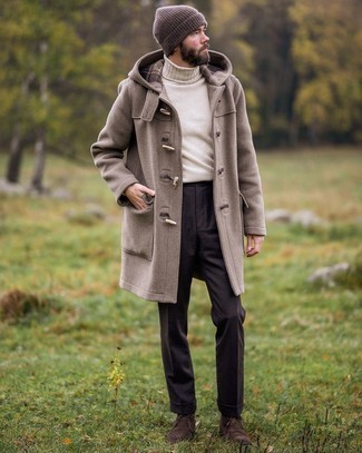 Braunen Düffelmantel kombinieren – 37 Herren Outfits